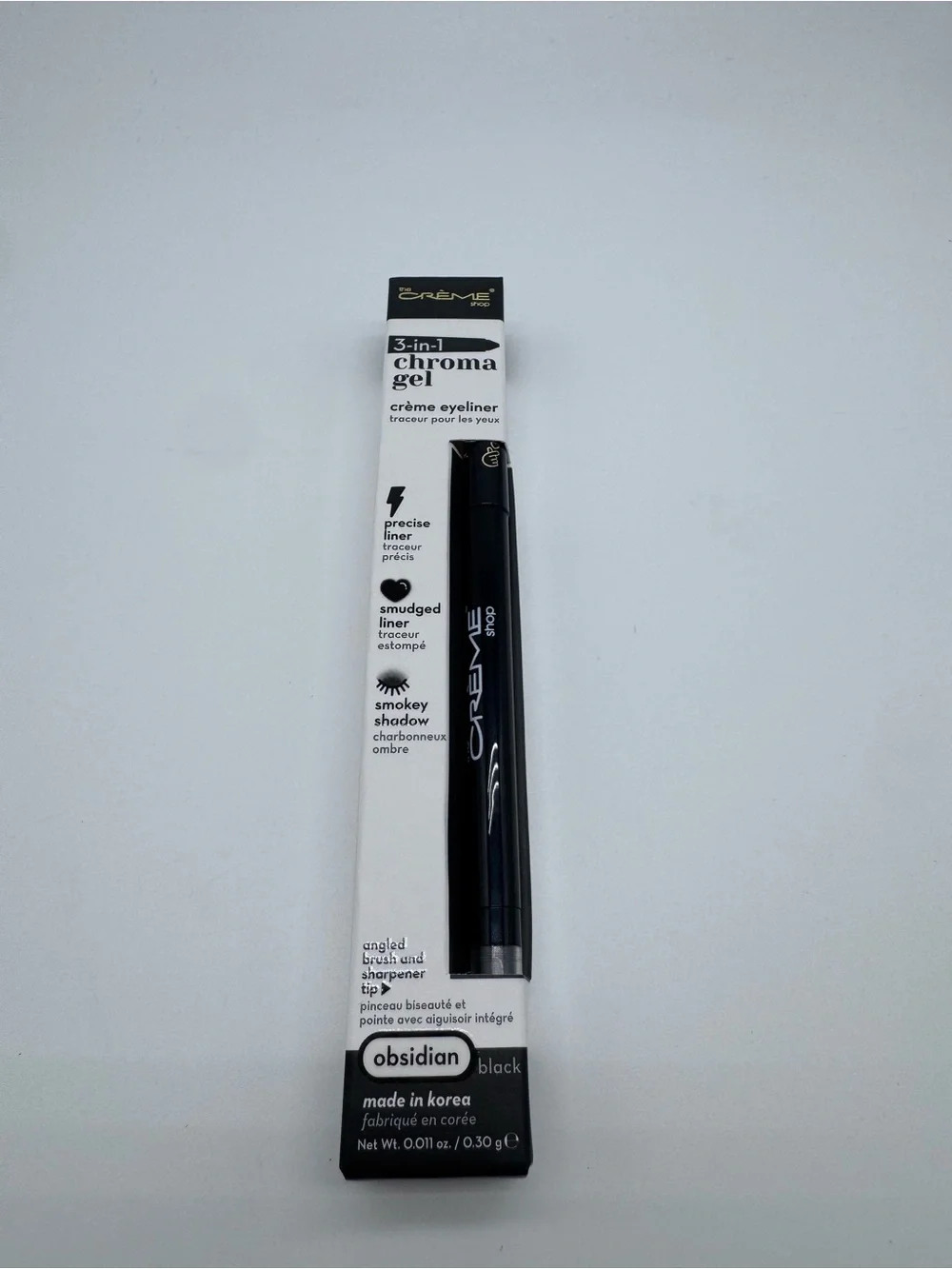 The Crème Shop 3-in-1 Chroma Gel Crème Eyeliner Obsidian Black Sealed